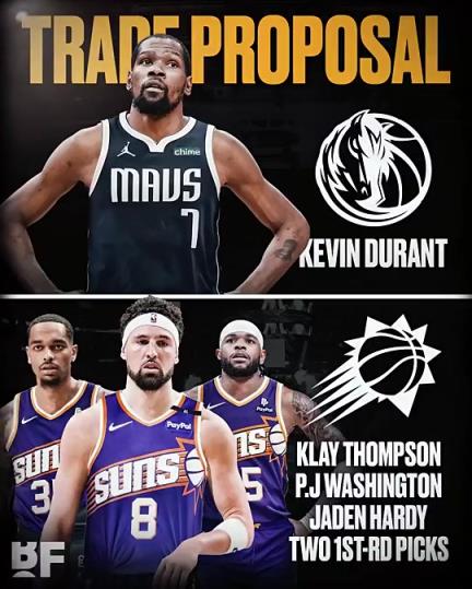 和歐文濃眉組三巨？美媒：獨(dú)行俠可用克萊+PJ+哈迪+倆首輪去換KD