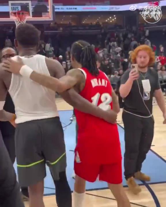 狼王&槍王惺惺相惜！華子賽后與莫蘭特相互致意！