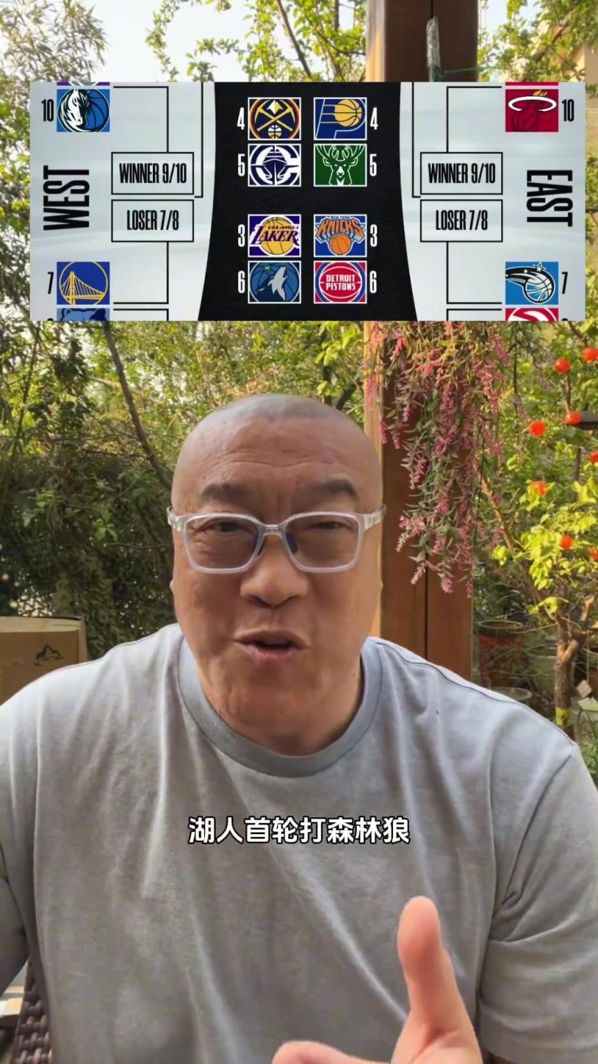 湖人打森林狼！馬?。褐灰獤|契奇像上賽季打戈貝爾那樣就行