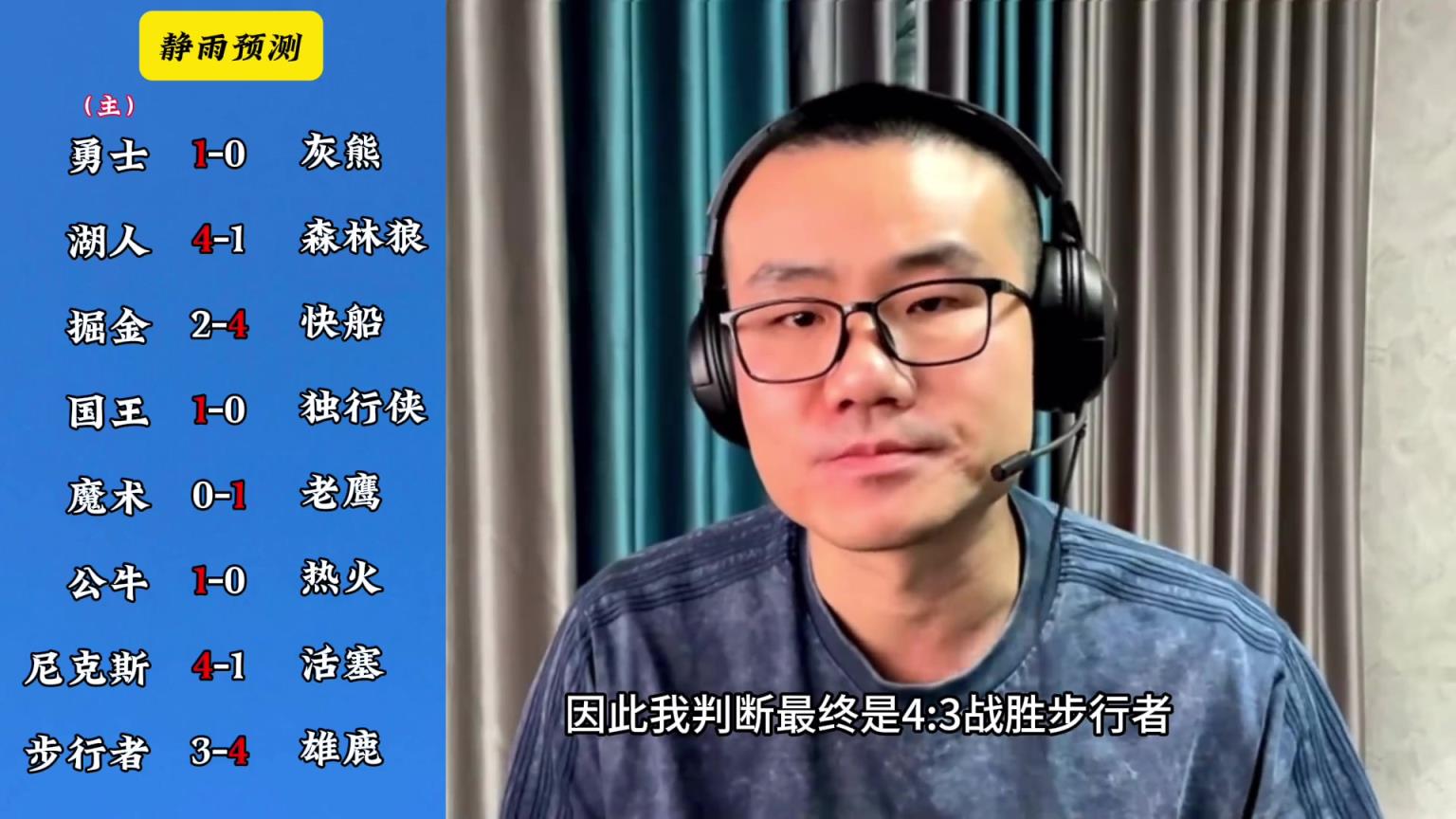 你同意嗎？靜雨對(duì)東西部季后賽球隊(duì)的預(yù)測(cè)：勇贏(yíng)熊 湖船尼鹿晉級(jí)